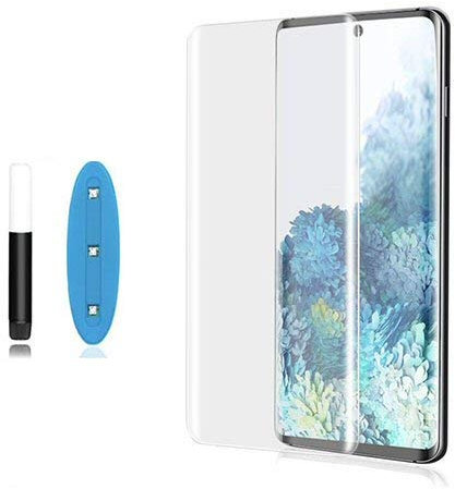 Compatible avec Samsung Galaxy Note 20 Ultra 5G SM-N986B – Protection d'écran en verre trempé avec colle UV