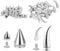Spitznieten Punk Nieten Punk Ziernieten Spitz Diy Handwerk Punk Nieten Punk Nieten Schraubnieten Killernieten Metall Zum Schrauben Ziernieten Für Diy Schuh Tasche Kleidung Dekoration, 7×9mm 7×20mm
