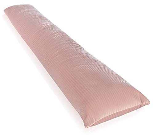 COM-FOUR® Zugluftstopper für die Tür - Türbodendichtung - Luftzugstopper mit Samtstreifen - Schutz vor Luftzug und Lärm - 90 cm (Rosa)