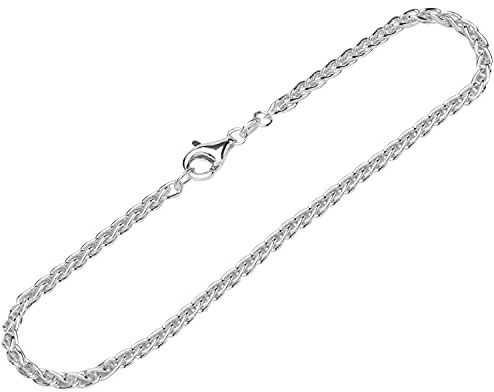 NKlaus Collier Zopf rund (38cm - 80cm) 925 Sterling Silber Breite: 2,4mm Damen Halskette
