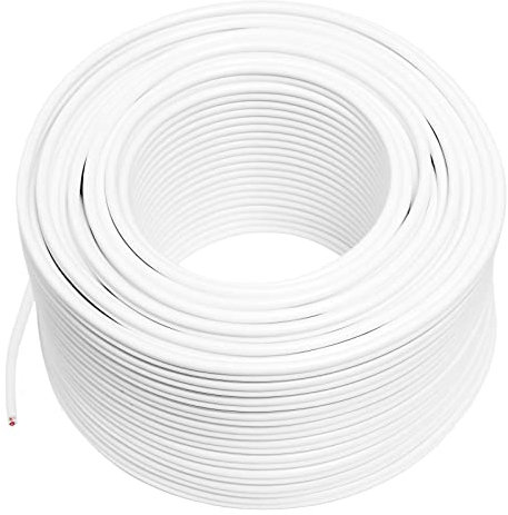 Misterhifi kabel, hifi-zubehör & mehr/ 15 m Lautsprecherkabel weiß 2 x 4,0 mm², 99,99% OFC sauerstofffreies Voll Kupfer Litze: 2 x 132 x 0,2 mm