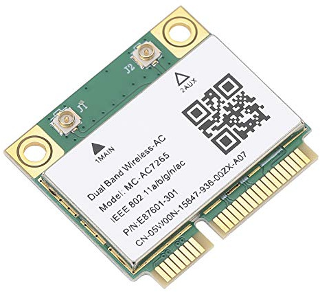 Dioche Netzwerkkarte PCI‑E MC‑AC7265 2.4/5G PCIE Gigabit-Dualband Netzwerkkarte mit halber Höhe 802.11a/b/g/n/ac Wireless Bluetooth 4.2 WLAN Karte für win7/win 8/Win 10