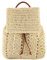 LYEAA Women Straw Backpack Beach Woven Boho Shoulders Bag Flap Top Handle Backpack for Summer Casual Beach Holiday Vacation Backpacks