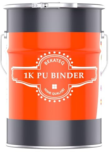1K PU Bindemittel Kleber für Steinteppich außen, UV-fest, 2kg farblos glänzend - kein Vergilben, elastisch, abdichtend, ausreichend für 50kg Marmorkiesel - BEKATEQ BK-667PU