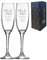 Personalised Engraved Wedding Champagne Glass Set with Mr and Mrs, Any Message and Any Date, Two 7oz/207ml Custom Champagne Glasses, Engraved in The UK