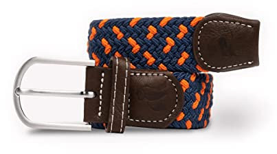 Swole Panda Recycled Woven Adjustable Belt Medium - Navy & Orange Spot