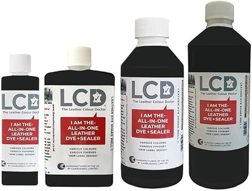Carbusonic All in One Leather Colourant Schwarz Black For BMW Self Seal Leather Dye Repair Paint for BMW Dakota Leather Car Seats & Interior (100ml)