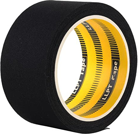 LLPT Wetsuit Repair Tape Iron On 51mm*5m*0.15mm Seam Sealing Patch Waterproof for Neoprene Wetsuit Drysuit Fishing Suits Industrial Standard Carrier Material Color Black(IR2065)