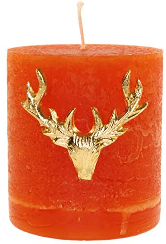 AMDesign Kerzenstecker Kerzenverzierung Alu Geweih Hirschkopf 5cm Gold