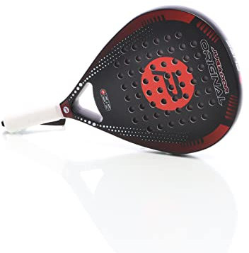 LUXTRI Pala de pádel Jugador Forma de lágrima 360g Fibra de Vidrio Goma EVA Negra roja Raqueta