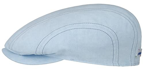 Stetson Organic Cotton Schirmmütze Flatcap Nachhaltig Made in EU Damen und Herren Frühling Sommer hellblau L (58-59 cm)