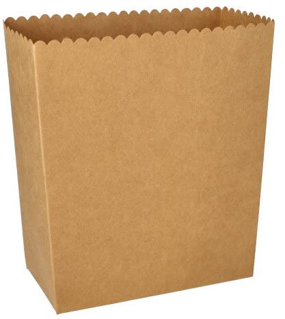 500 Popcorn-Boxen aus Pappe pure eckig 19,2 x 15,8 x 8 cm, groß