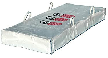 Lacers Big Bags | 5 Stück | Plattenbag Asbest | Traglast - bis 1500 kg | Schüttgutbehälter, Transportsack, Entsorgungssack | 320x125x30 cm |