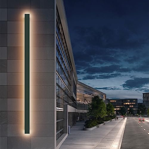 Klighten Lange Wandleuchte LED, Anthrazit Wandlampe Außen/Innen IP65, 35W/120cm Außenwandleuchten, Außenlampe Eisen Acryl, Aussenlampe für Gärten Terrassen Schlafzimmer, Warmes Licht 3000K