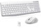 KOORUI Wireless Keyboard and Mouse Combos, 12 Multimedia and Shortcut Keys UK Layout Full Size Keyboard and Mouse Set for Windows, MacOS, Linux (Cold White)