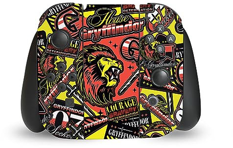 Head Case Designs Officially Licensed Harry Potter Gryffindor Pattern Graphics Vinyl Sticker Gaming Skin Decal Cover Compatible With Nintendo Switch Joy-Con Controller