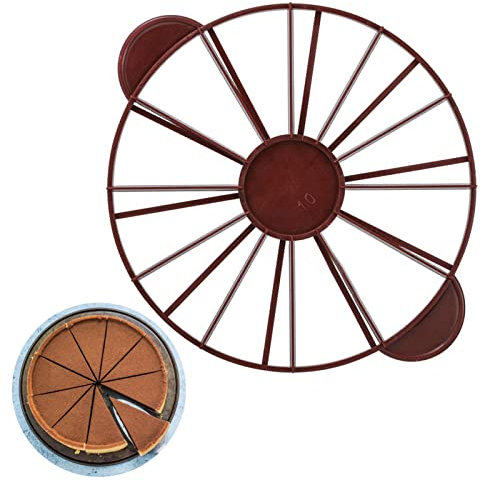 Kuchenteiler, Rund 10/12 Stück Tortenteiler Brot Kuchen Teiler Gleichportion Cutter Gleichgroßen Stücken zum Kuchen Backen Gadget (Dunkelrot)