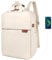 Besttravel Zaino Porta PC Donna, 15,6 Pollici Impermeabile Computer Backpack Antifurto con Porta USB e Scomparto per Laptop per Scuola Università Viaggi Lavoro Aereo Ufficio, Beige