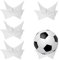 qxayxa 4 Stück Acryl Ballhalter, Ballständer Ballhalterung für American Football Fussball Basketball Volleyball Handball Bowling Acrylständer Ball Halter Ständer - Transparente