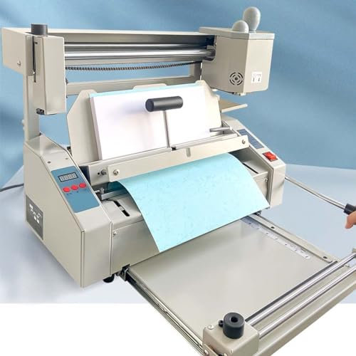 DPDZSW Drahtlose Desktop-Klebe-Buchbindemaschine, A3 A4 manueller Heißklebe-Buchbinder, Fräsrücken-rauere Bindemaschine, 0,1–50mm Bindungsstärke, für Papierbücher, Alben, Notizbücher