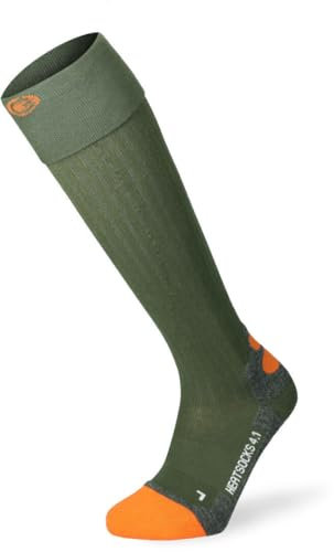 Lenz Unisex Heat 4.1 Toe Cap 35-38 Green/Orange Socken, bunt, 42