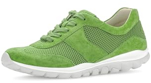Gabor Damen Low-Top Sneaker, Frauen Halbschuhe,Wechselfußbett,Turnschuhe,Laufschuhe,schnürschuhe,schnürer,Plateausohle,Green,40 EU / 6.5 UK