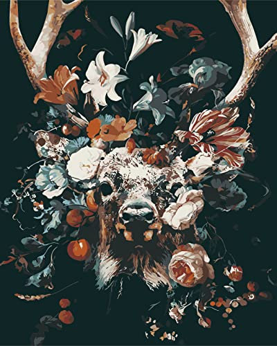 CICISTORY Malen Nach Zahlen Erwachsene DIY Ölgemälde Leinwand Set mit 4 Pinsel und Acrylpigment für Frauen Home Deko- 40 x 50 cm (Ohne Rahmen)