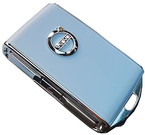 Autoschlüssel-Ersatzgehäuse für Volvo S60 S90 XC40 XC60 XC90 V60 V90 für Herren und Damen (Matte Blue)