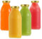LIMILI Glass Bottles With Lids, 4PCS 280ml Clear Drinking Milk Bottles for Juice, Smoothie, Protein Prep - Reusable, Fridge and Dishwasher Safe