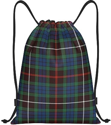 KWQDOZF Kordelzug-Rucksack String Bag Fraser Hunting Ancient Tartan Sackpack für Sport Gym Medium