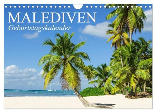Malediven (Wandkalender 2025 DIN A4 quer), CALVENDO Monatskalender: Die traumhafte Inselwelt der Malediven für Erholungssuchende und Taucher