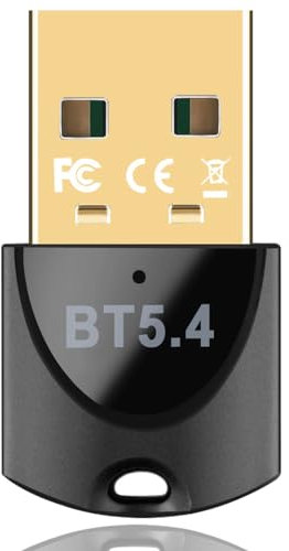 Bluetooth Adapter 5.4, Bluetooth Stick für PC (EDR & BLE) USB Bluetooth Dongle Plug & Play für PC Laptop Desktop Computer, supporta Windows 11/10/8.1/7 (Black-5.43)
