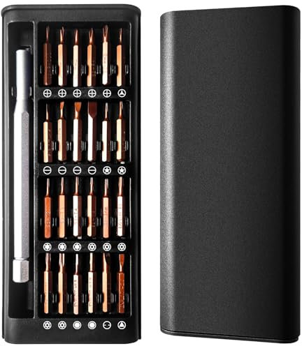 HPMAISON 25Pcs Precision Mini Screwdriver Set, S2 Steel Magnetic Screwdriver Set Electronic Repair Tool Kit for iPhone, iPad, MacBook, Computer, Laptop, PC, Tablet, Phone, PS4, PS5, Switch, Xbox