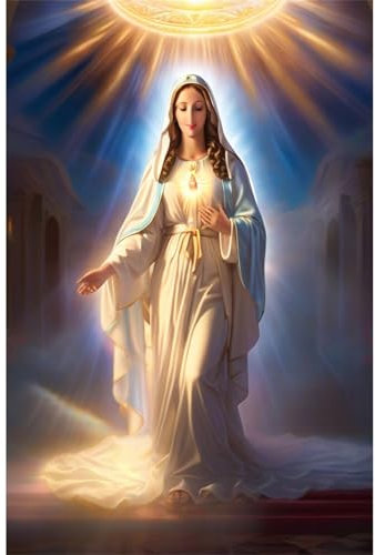 TWYYDP Puzzle 520 Teile,Erscheinungen Der Heiligen Jungfrau Maria Puzzle,Holzpuzzles für Spiele für Senioren