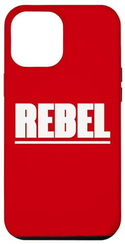 Hülle für iPhone 15 Pro Max Große schwarze REBEL-Distressed-Schlichte, niedliche