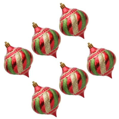 STOBAZA 6stücke Weihnachtsbaumkugeln Farbenfrohe Weihnachtsbaumhänger Dekorative Kugeln Für Festliche Innendekoration Für Weihnachtsbaum Und Feiertagsfeiern