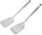 Lot de spatules en acier inoxydable, spatules argentées, aspect mat pour ustensiles de cuisine antiadhésifs, poissons, œufs, crêpes, passe au lave-vaisselle