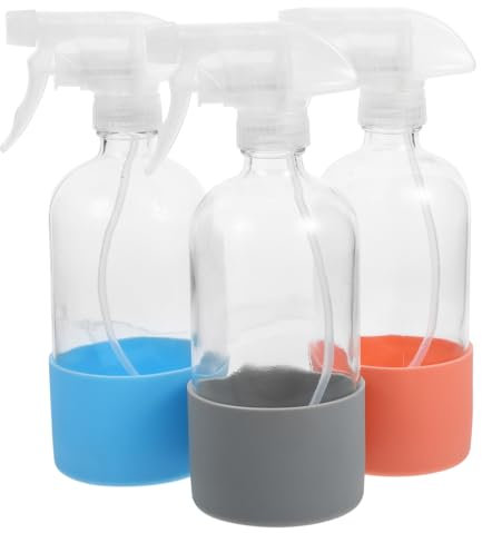 SEWOART 3pièces Flacons Pulvérisateurs Vides Verre Lot Manchons Silicone Rechargeables Pour Liquide Arrosage Fleurs