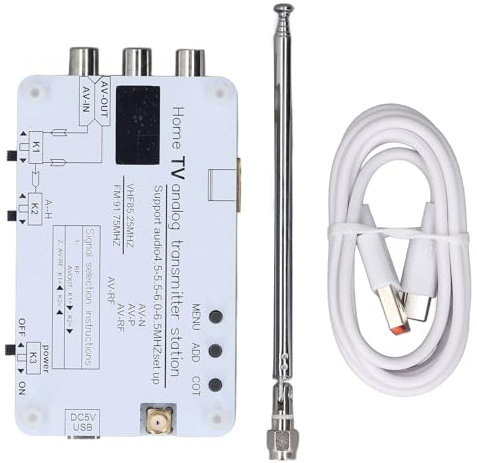 Home TV Analog Transmitter Station, Sound Video Transmission AV High Definition Multimedia Interface Input 1080P