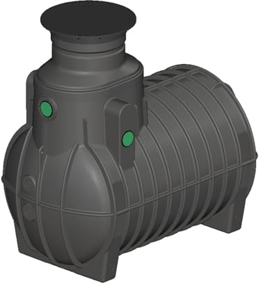 FLORANTIA Regenwasser Zisterne 2000 Liter Erdtank Aqua-Rondo Kunststoff [ Ausbaupaket passend für Ihre Anwendung frei wählbar ]