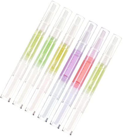 NIYANGLE 6pcs Nail Care Essential Oil Pen Cuticle Oil Nutrition Pen for Nails Serum