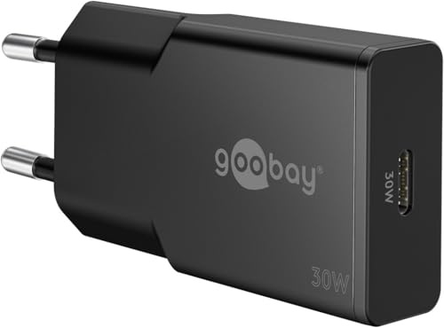 USB-C GaN Ladegerät 30W, Super Slim Netzteil, Power Delivery, Schwarz