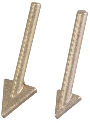 Paquete de 2 puntas triangulares planas de latón para soldar, soldadura eficiente, adecuada para varios artículos