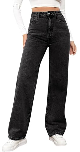 VgguDoe Straight Leg Jeans Damen,Baggy Jeans Damen High Waist,Klamotten Teenager Mädchen,Leichte Sommerjeans Frauen,Hosen für Mädchen,Hosen Women Elegant