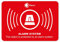 6 Aufkleber Alarm System außenklebend 5 cm I hin241 I Hinweis auf Alarmanlage alarmgesichert I Haus Auto LKW Baumaschinen I auf Englisch