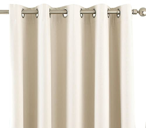 Riva Home Guaranteed Blackout Thermal Eclipse Eyelet Curtains, Cream, 66 x 54 (168 x 137 cm)