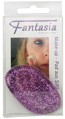 Fantasia Tampon de maquillage en silicone pour l'application de fond de teint, crème et maquillage liquide - Éponge de maquillage liquide - Hypoallergénique - En silicone - Violet