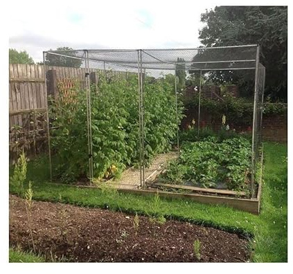 Walk in Fruit or Vegetable Cage Kit Includes Door H2 x W2 x L4 Black Soft Butterfly Netting, Pegs and Clips