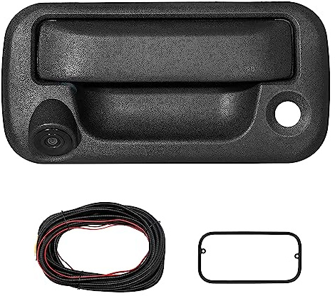 RED WOLF Tailgate Handle W/Reverse Backup Camera Replacement for 2004-2014 Ford F150, 2008-2016 F-250/F-350/F450/F550 Pickup Rear View Parking Camera RCA Connector Wide Angle Optional Guideline