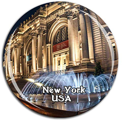 Weekino Das Metropolitan Kunstmuseum New York Amerika USA Kühlschrankmagnet 3D Kristallglas Tourist City Travel Souvenir Collection Geschenk Stark Kühlschrank Aufkleber
